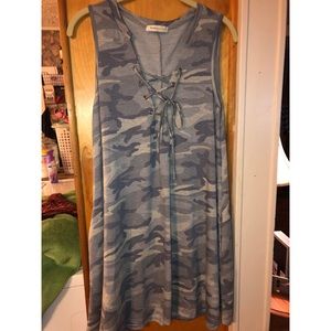 Sleeveless Camo Tunic
